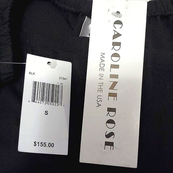 Caroline Rose Black Straight Leg Minimalist Classic Pull On Pants - Picture 9 of 9